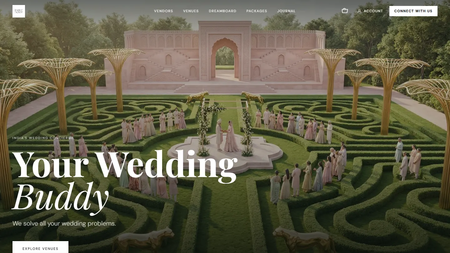 The fableknot.in home page, built by mkdir